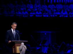 Obama dio un mensaje al país en el marco del Concierto de la Esperanza que se realiza esta noche. AFP  /