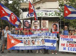 Manifestación en Madrid a favor de los presos cubanos en EU. EFE  /