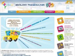En la imagen, página inicial del portal de movilidad durante los Juegos Panamericanos. ESPECIAL  /