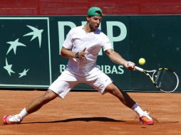 Rafael Nadal ya está junto al equipo en los entrenamientos en Córdoba no asegura una buena condición física. EFE  /