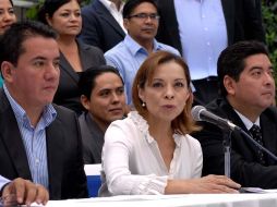 Josefina Vázquez Mota dijo que 50 liderazgos panistas de Veracruz se suman a su proyecto rumbo al 2012. NTX  /
