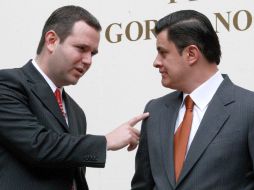 Miguel Ángel Monraz (izq.), citará a Alfredo Argüelles para que explique su ausencia en la sesión del 13 de septiembre. A. CAMACHO  /