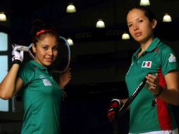 Las mexicanas y campeonas de raquetbol Paola Longoria (I) y Samantha Salas (D). MEXSPORT  /