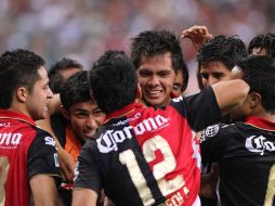 Los Zorros, exultantes tras conseguir el empate.  /