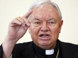 El cardenal Juan Sandoval Íñiguez, realizó la Misa del Patrocinio en la explanada del Instituto Cabañas.  /