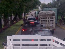 En Avenida Vallarta a su cruce con Periférico se registra tráfico cargado, ahí hubo un choque antes de las 17:00 horas.  /