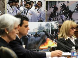 Se observan imágenes donde el gobierno iraní reprime una protesta durante una audiencia ante el Comité de Asuntos Exteriores de EU. AFP  /