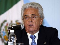 Justino Compean, durante una reunion entre SEGOB y FEMEXFUT sobre la violencia en el pais. MEXSPORT  /