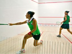 Terán, durante la competencia femenil de Squash. MEXSPORT  /
