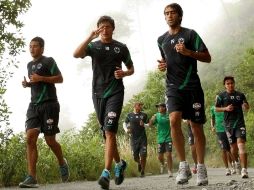 Nery Cardozo Y César Delgado de Rayados Monterrey, durante un entrenamiento en Monterrey city.MEXSPORT  /