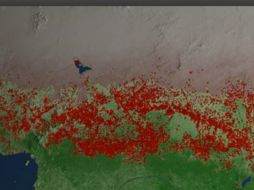 El mapa repasa los incendios detectados entre julio de 2002 y julio de 2011. NASA.GOV  /