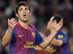 A partir del cambio de posiciones, Villa se dedicará más a funciones de presión o a crear espacios para sus compañeros. AFP  /