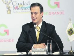 El jefe de Gobierno del D.F., Marcelo Ebrard, confía en que las distintas fracciones del partido limen asperezas. EL UNIVERSAL  /