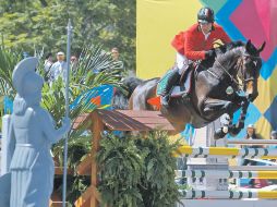 Daniel Michán, montando a “Ragna T”, se colocó como el mejor mexicano de la sesión.  /