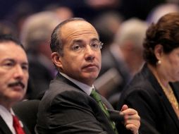 Calderón participa en la en la XXI Cumbre Iberoamericana que se desarrola en Paraguay. EFE  /