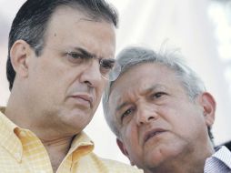 Marcelo Ebrard y López Obrador se disputan la candidatura de su partido para la Presidencia de la República en 2012. EL UNIVERSAL  /