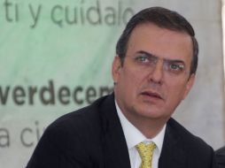 Marcelo Ebrard Casaubon, expuso que aspira a ser presidente de México para unir a una nueva mayoría social y política. NOTIMEX  /