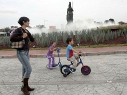 La Glorieta permanecerá peatonal los domingos una hora después de que termine la Vía RecreActiva. ARCHIVO  /