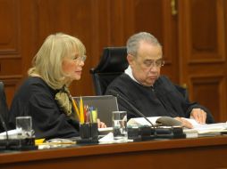 La ministra Olga Sánchez (i) propuso declarar inconstitucional el decreto, pero el proyecto no alcanzó los votos necesarios. NTX  /