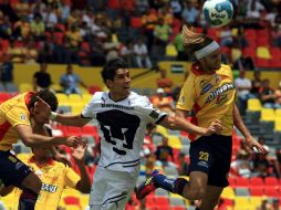Monarcas contra UNAM durante el juego de la semana 2 del Apertura 2011. MEXSPORT  /