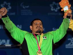 Porfirio López se adjudico el oro en levantamiento de pesas. MEXSPORT  /