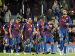 El cuadro culé realizó este lunes el último entrenamiento antes de viajar a Milán. EFE  /