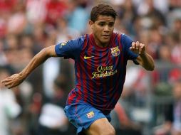 Jonathan Dos Santos renovó su contrato con el Barcelona hasta 2015. MEXSPORT  /