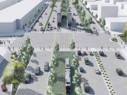 Esta imagen digital muestra cómo luciría el corredor del tranvía. ESPECIAL  /