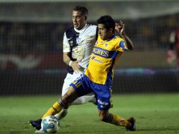 Imagen del encuentro el pasado domingo contra Pachuca, donde los Tigres obtuvieron el triunfo. AFP  /