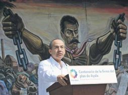 El Ejecutivo Federal, durante la inauguración del Museo del Agrarismo, en Ayala, Morelos. NTX  /