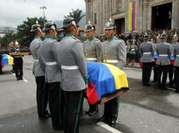 El pasado 26 de noviembre murieron en poder de las FARC, cuatro uniformados, cuyo funeral se llevó a cabo el martes pasado. EFE  /