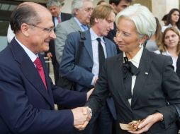 Lagarde, alabó la política económica del Gobierno del presidente Ollanta Humala. AP  /