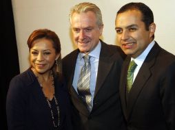 Los aspirantes panistas a la Presidencia de la República, Ernesto Cordero y Josefina Vázquez Mota y Santiago Creel. NTX  /