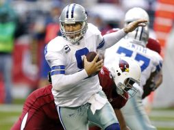 Las 299 yardas de Romo en el partido no fueron suficientes para evitar la derrota de los Vaqueros. AP  /