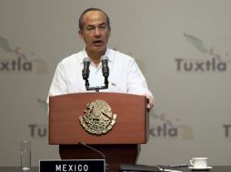 El Presidente Felipe Calderón dijo que sólo con atención y apoyo se puden combatir las adicciones. REUTERS  /
