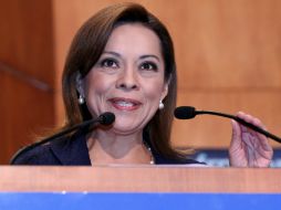 La aspirante le recuerda a Cordero que tiene el carácter para contender rumbo a 2012.  NOTIMEX  /