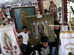 Hasta el medio día se registraron 680 mil peregrinos al interior y exterior de la basílica. EFE  /