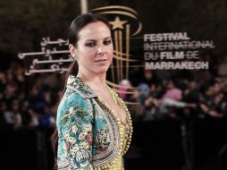 La actriz mexicana en la alfombra roja de la gala de premiación del Festival Internacional de Cine de Marrakech. NOTIMEX  /