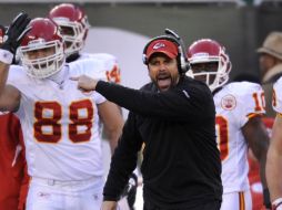 El entrenador Todd Haley grita durante el tercer trimestre del partido contra su último encuentro con los Jets de Nueva York. AP  /