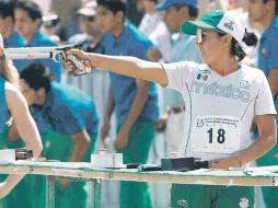 Marlene Sánchez, pentatleta mexicana, no pudo participar en los pasados Juegos Panamericanos por estar embarazada. MEXSPORT  /