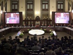 Autoridades y representantes sociales se reúnen para revisar estrategias de seguridad nacional. EL UNIVERSAL  /