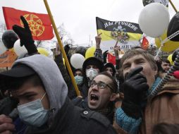 Opositores rusos se manifiestan contra el presunto fraude en las elecciones a la Duma del pasado 4 de diciembre. EFE  /