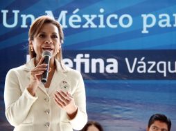 Josefina Vázquez Mota minimizó el tercer lugar que ocupará en la papeleta electoral rumbo a la contienda interna panista. NTX  /