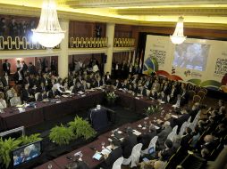 Los presidentes de los países del Mercosur firmaron este martes el Protocolo de Montevideo. AP  /