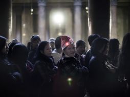 Peregrinos cristianos de Filipinas visitan la Iglesia de la Natividad en Cisjordana. AFP  /