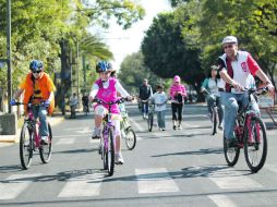 Las bicicletas nuevas se hicieron presentes a lo largo de toda la ruta en el paseo dominical.  /