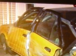 El conductor de taxi fue trasladado al puesto de socorros luego del incidente. ESPECIAL  /