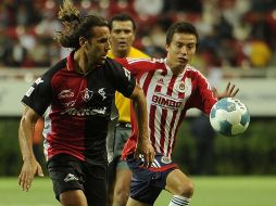 Acción del partido entre Atlas y Chivas en la Copa Asia Jalisco.  /