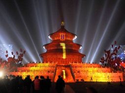 Por primera ocasión en la historia, el Templo del Cielo en Beijing fue teatro de celebraciones por el año nuevo. AFP  /