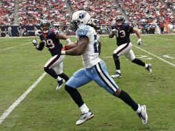 El corredor de los Titanes, Johnson, dio un gran partido. REUTERS  /